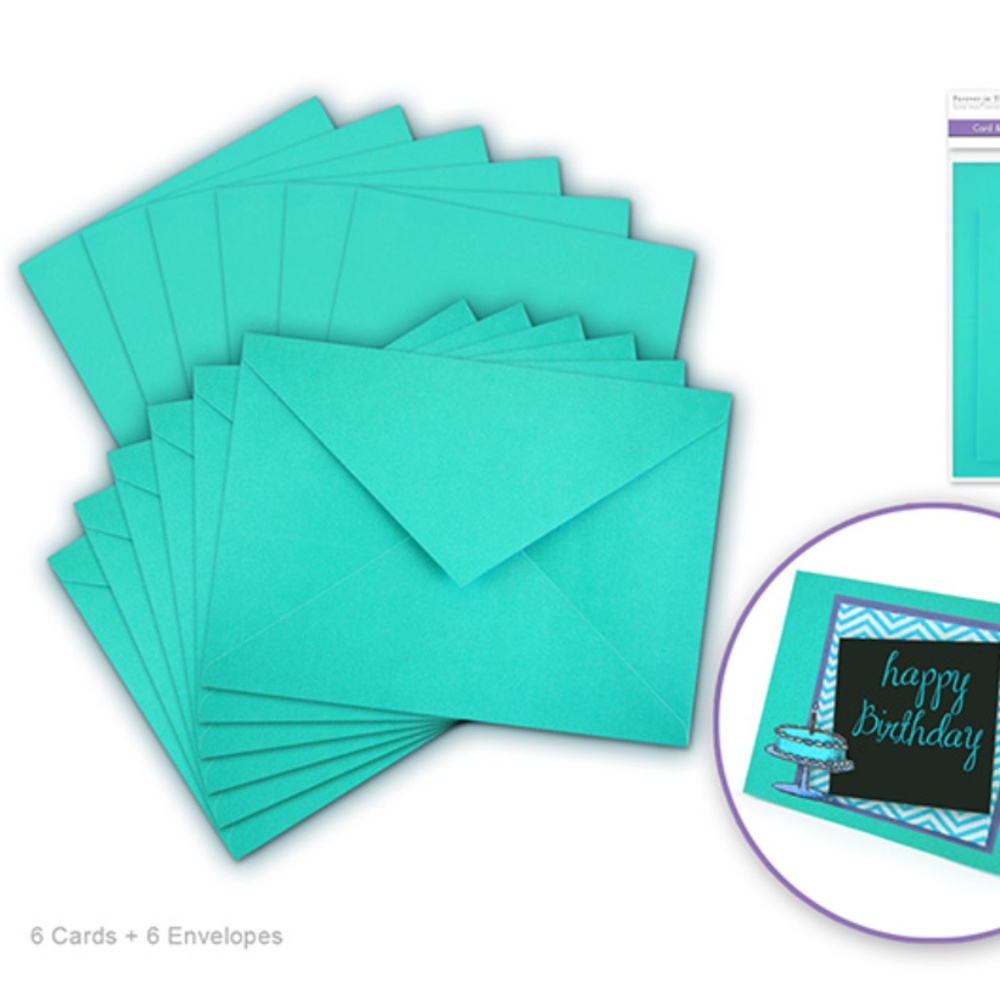 Pack of 12 Cards + 12 Envelopes A6 Tiffany 4.5"x6"